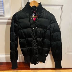 Victoria Secret Pink Black Puffer Jacket